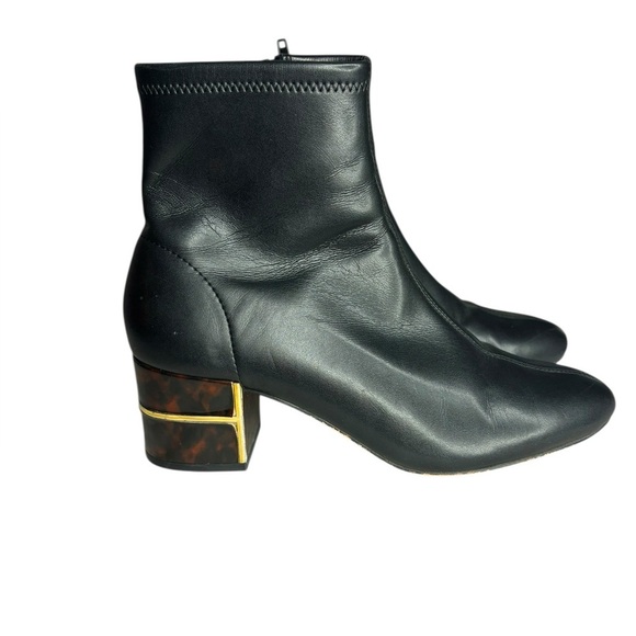 Chico's Tort Heel Black Boots Black Cheetah Size 8M - Picture 5 of 14